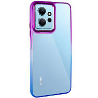 Чохол TPU+PC Fresh sip series для Xiaomi Redmi Note 12 4G Синій / Фіолетовий