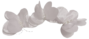 Бантик - метелик з перлинками на заколці-зажимі