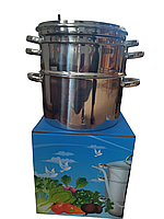 Соковарка пароварка на 8 літрів із неіржавкої сталі.