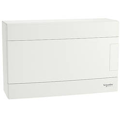 Щиток 12 модулів накладний з білими дверцятами, Schneider Electric серія Easy9 EU, EZ9EUD112