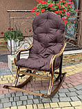 Крісло качалка плетена з лози в наборі з подушкою. Арт:19122, фото 9