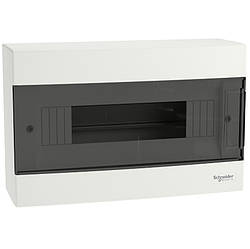 Щиток 12 модулів накладний з димчастими дверцятами, Schneider Electric серія Easy9 EU, EZ9EUC112