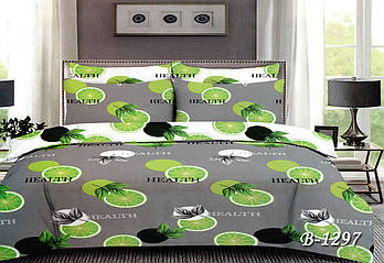 Двоспальна постільна білизна Тет-@-Тет В-1297 бязь (економ, нестандартне)