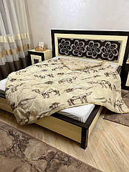 Ковдра-плед зимова вовняна Верблюжа шерсть