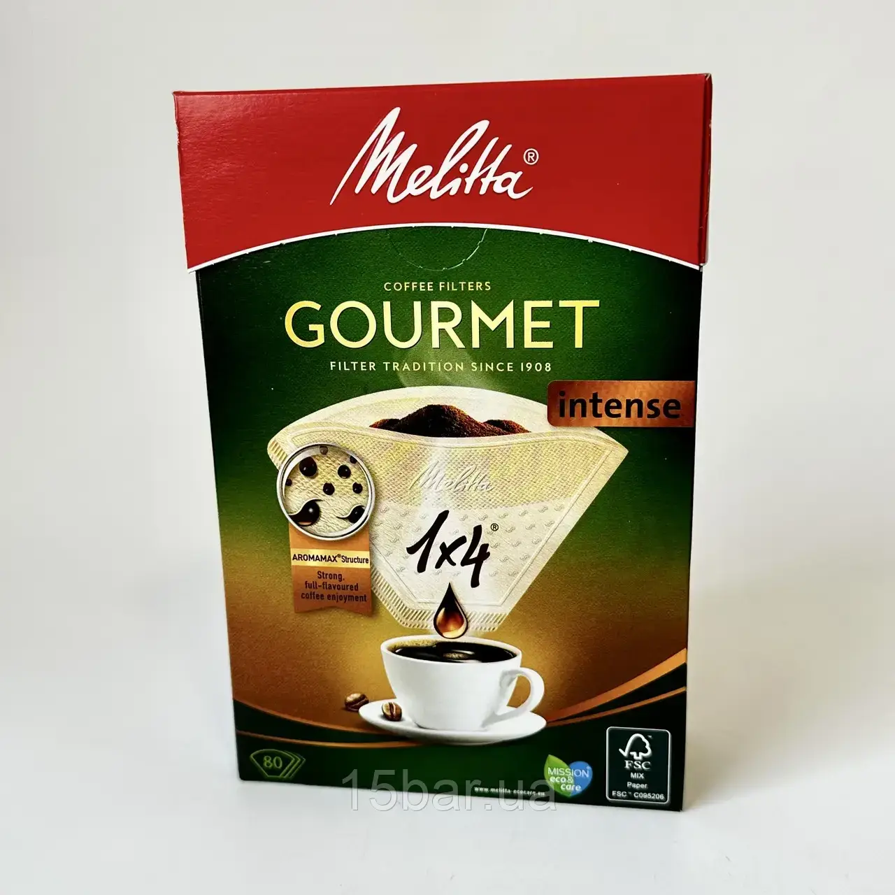 Паперові фільтри Melitta 1X4/80 Gourmet Intense (4006508208821)