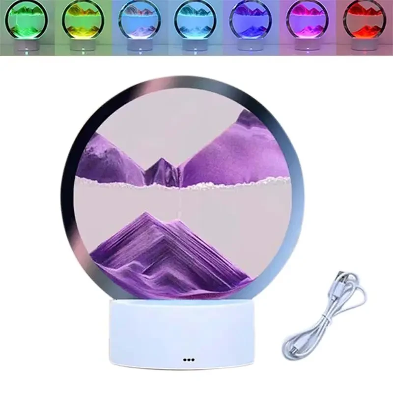Світлодіодна LED настільна лампа Пісочний годинник 3D Sand Painting USB AND LY-674 Jw