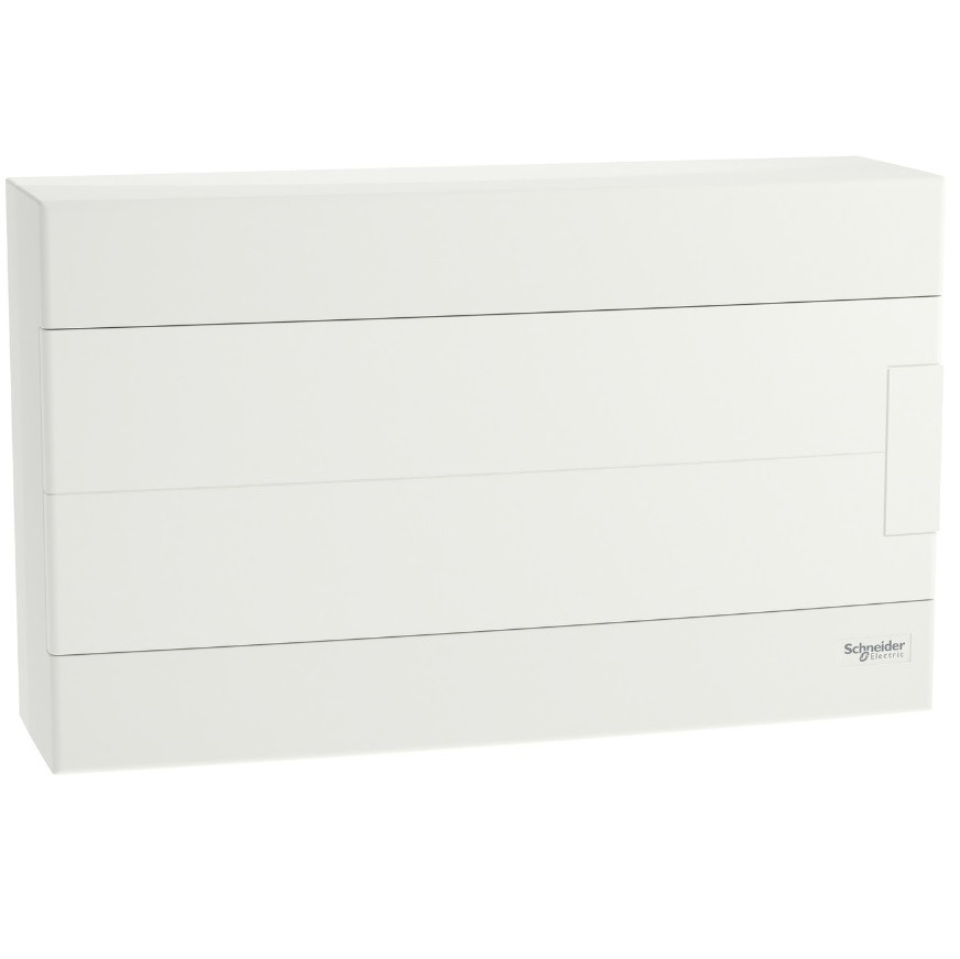 Щиток 18 модулів накладний з білими дверцятами, Schneider Electric серія Easy9 EU, EZ9EUD118, фото 1