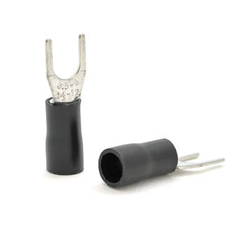 Клема тип "U" 0.7мм, SV3.5-5, дріт 2.5-4.0, ізольована, максимальний струм 37А, під обтискання, латунь, 100 штук в упаковці, ціна