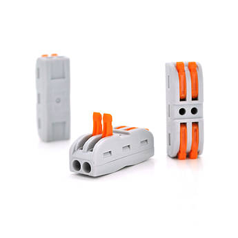 Клемна колодка з натискними затискачами 2-дротова WAGO K212 для розподільчих коробок, 2-pin, cіра