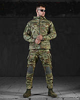 Штурмовий тактичний костюм Multicam військова форма Мультиком куртка та штани з наколінниками
