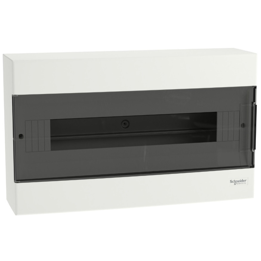 Щиток 18 модулів накладний з димчастими дверцятами, Schneider Electric серія Easy9 EU, EZ9EUC118, фото 1
