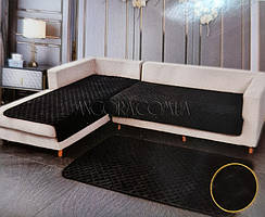 Дивандеки для м'яких меблів комплект, велюрове покривало на диван щільне Koloco