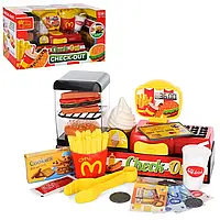 Ігровий набір Магазин Фастфуд, прилавок, касовий апарат зі світлом