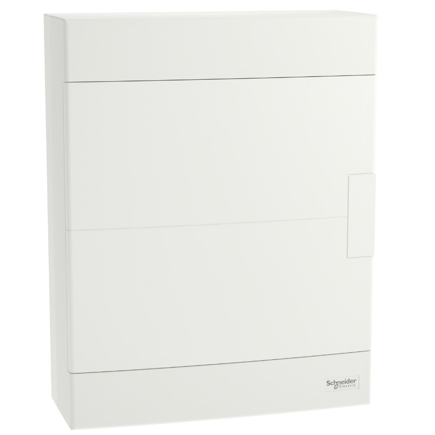Щиток 24 модулі (2 ряди по 12 модулів) накладний з білими дверцятами, Schneider Electric серія Easy9 EU, EZ9EUD212