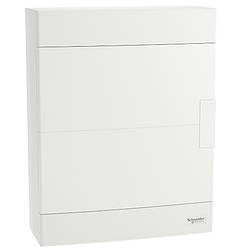 Щиток 24 модулі (2 ряди по 12 модулів) накладний з білими дверцятами, Schneider Electric серія Easy9 EU, EZ9EUD212