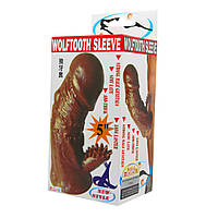 Силиконовая ребристая насадка на член для клиторной стимуляции. Насадка пролонгирует половой акт , увеличивает