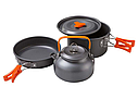 Набір посуду для пікніка та туризму Cooking Set DS-308 (9 предметів)/Посуд для подорожей, фото 2