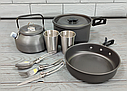 Набір посуду для пікніка та туризму Cooking Set DS-308 (9 предметів)/Посуд для подорожей, фото 5