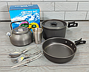Набір посуду для пікніка та туризму Cooking Set DS-308 (9 предметів)/Посуд для подорожей, фото 4