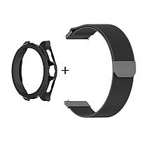 Комплект для годинника Xiaomi Watch 2Pro чорний (бампер + металевий ремінець 22 мм), фото 3