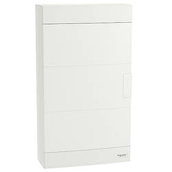 Щиток 36 модулів (3 ряди по 12 модулів) накладний з білими дверцятами, Schneider Electric серія Easy9 EU, EZ9EUD312