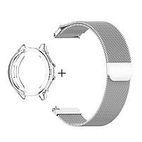 Комплект для годинника Xiaomi Watch 2Pro (бампер прозорий + металевий ремінець 22 мм соіблястий), фото 3