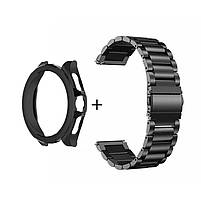 Комплект для годинника Xiaomi Watch 2Pro чорний (бампер + ремінець Rolex design 22 мм), фото 4