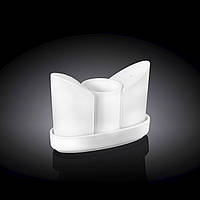 Набір для спецій Wilmax WL-996117/1C порцеляновий сільничка перечниця підставка для зубочисток