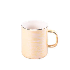 Чашка для чаю керамічна 420 (мл) у дзеркальній глазурі, гарна оригінальна кружка в подарунок Lugi