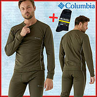 Тактична тепла термобілизна Columbia олива, армійська, термобілизна олива + термоноски Mр