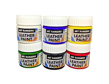 Фарба для шкіряних виробів акрилова Набір «Art rangers» 6 кольорів по 30 мл