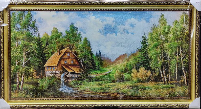 Картина гобнелен "Водяний млин" 120*60см 0915.0002