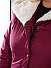 Жіноча тепла осінньо-зимова стьобана куртка з капюшоном, батал, фото 5