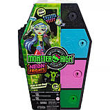 Лялька Монстер Хай Гулія Йелпс Monster High Ghoulia Yelps Neon Frights Неонові Жах-секрети HNF81 Оригінал, фото 7