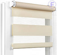 Роллеты на окна День-ночь Жалюзи Роллеты Тканевые Рулонная штора Ролокассеты День ночь 213 Кремовый