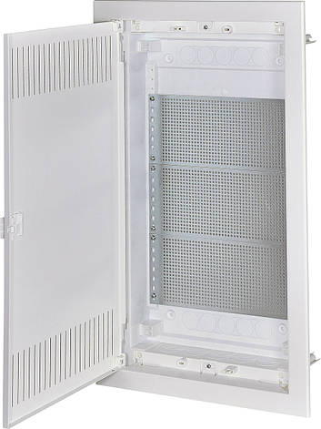 1101158 Щит металопластиковий ECG42 MEDIA-I (перф.панель, перф.метал.білі дверцята) ETI, фото 1