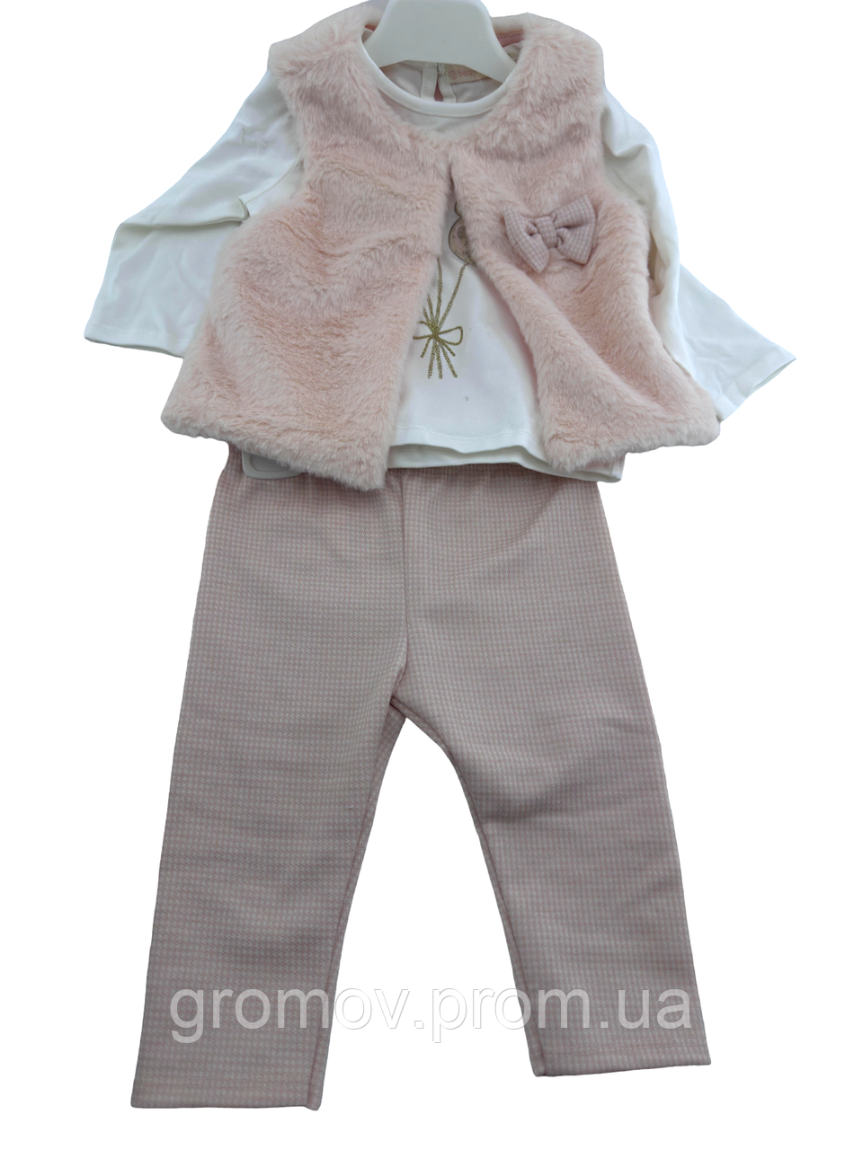 Костюм 9 місяців Туреччина костюм для новонародженого набору на дівчинку рожевий (КДН176), фото 1
