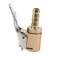 Клапан/затискач автомобільний для накачування шин від компресора 8 мм (швидкісний штуцер)