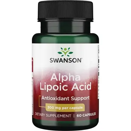 Альфа-ліпоєва кислота Swanson Alpha Lipoic Acid 300 мг 60 капс., фото 1