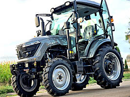 Міні-трактор СКАУТ Т-504СRX з реверсом та заводською кабіною з опаленням, високі шини 12.4-28