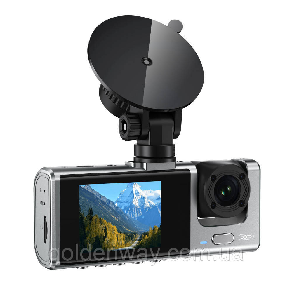 Автомобильный видеорегистратор XO XJ03 на 3 камеры запись салона для ...