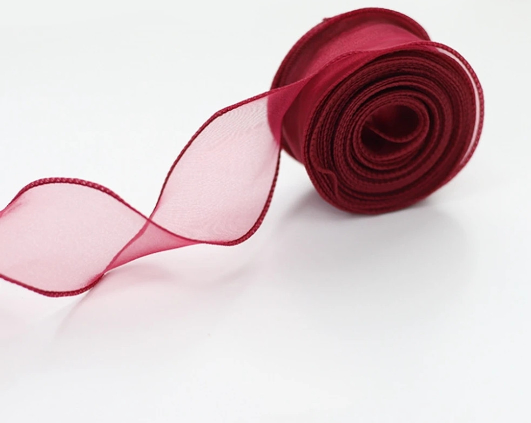 Органза з кантом завширшки 4 см №37 бордовий, фото 1