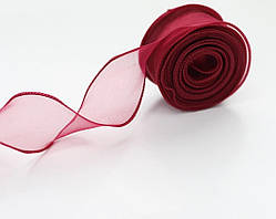 Органза з кантом завширшки 4 см №37 бордовий