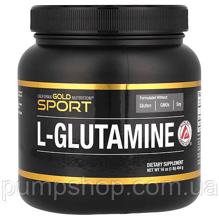 Глютамин California Gold Nutrition L-Glutamine AjiPure 454 г, фото 1