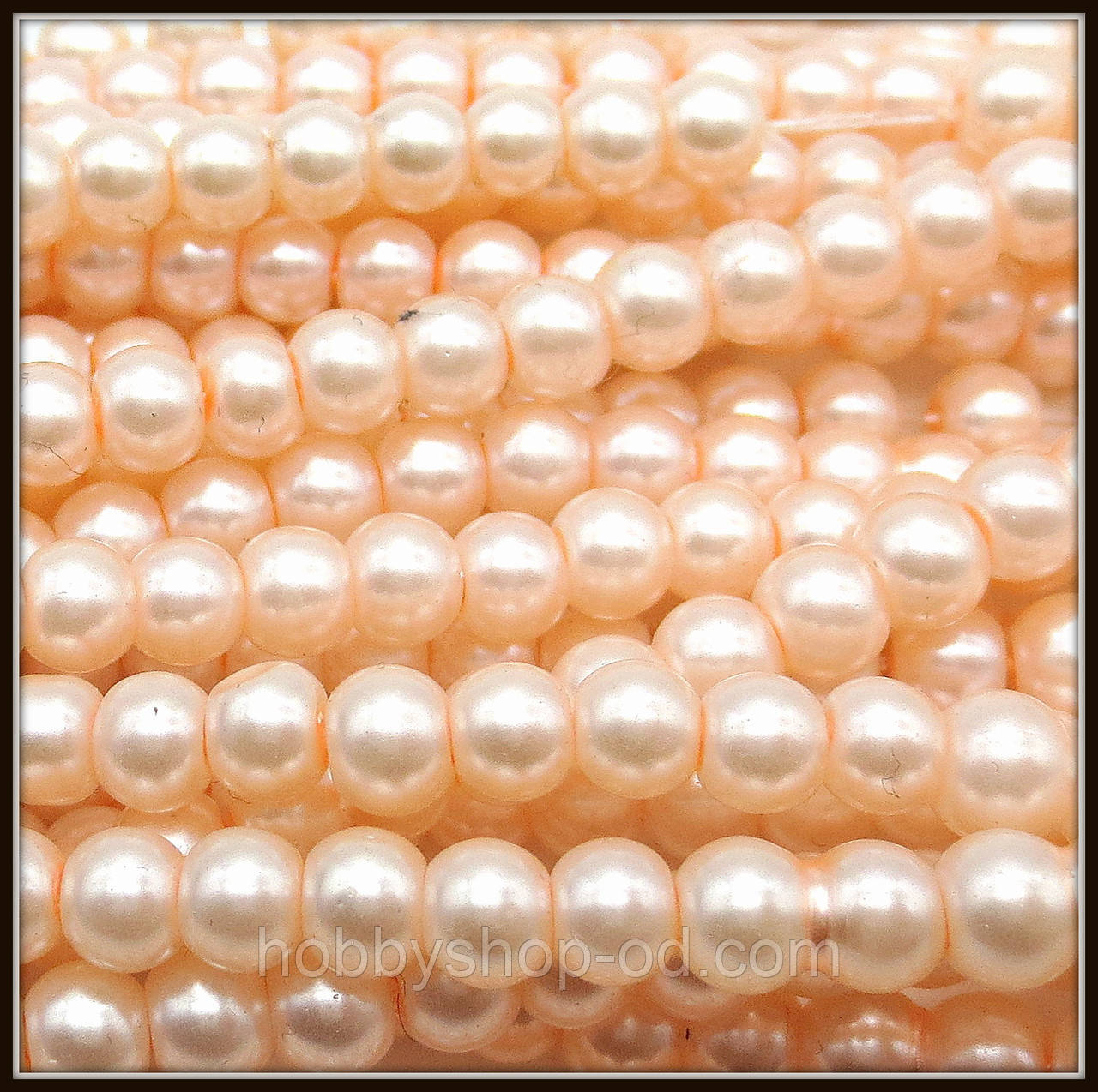 Перли керамічні 4 мм блідо-рожеві (210-230 шт.), фото 1