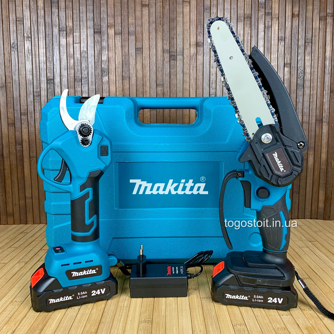 Набір Makita 2в1 безщітковий (Пила DUC155BL безщіткова + Секатор DUP270 з цифровим екраном) для обрізання гілок