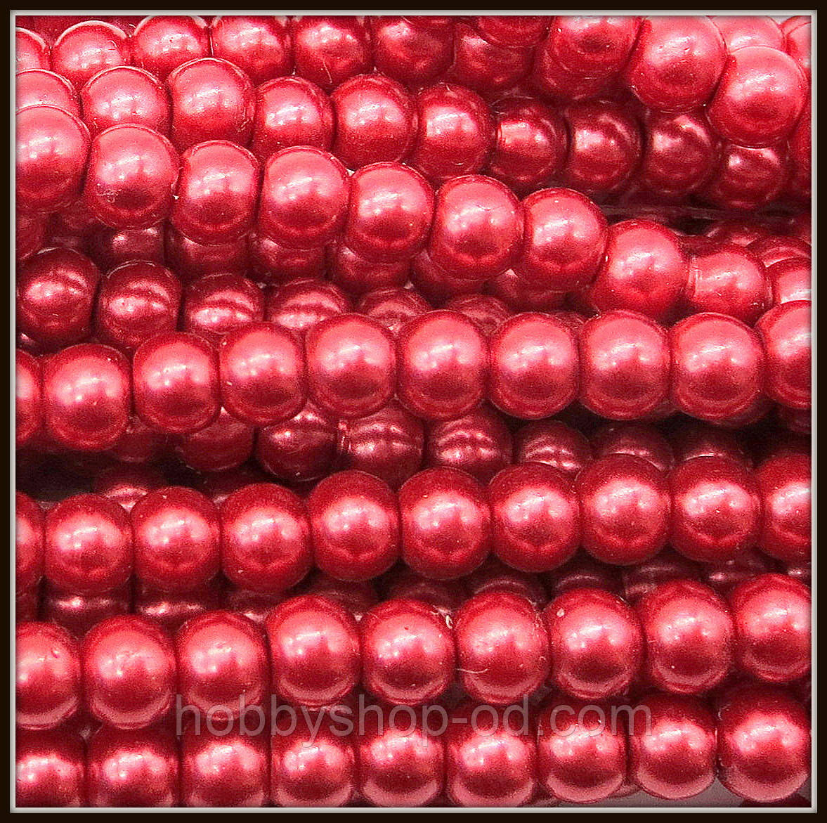 Перли керамічні 4 мм бордовий (210-230 шт.), фото 1