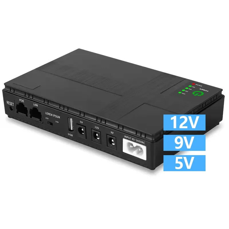 UPS для Wi-Fi роутера DC1018P 10400 Mah Упс Міні Ібп 5 9 12 V Павербанк для роутера 12 вольтів