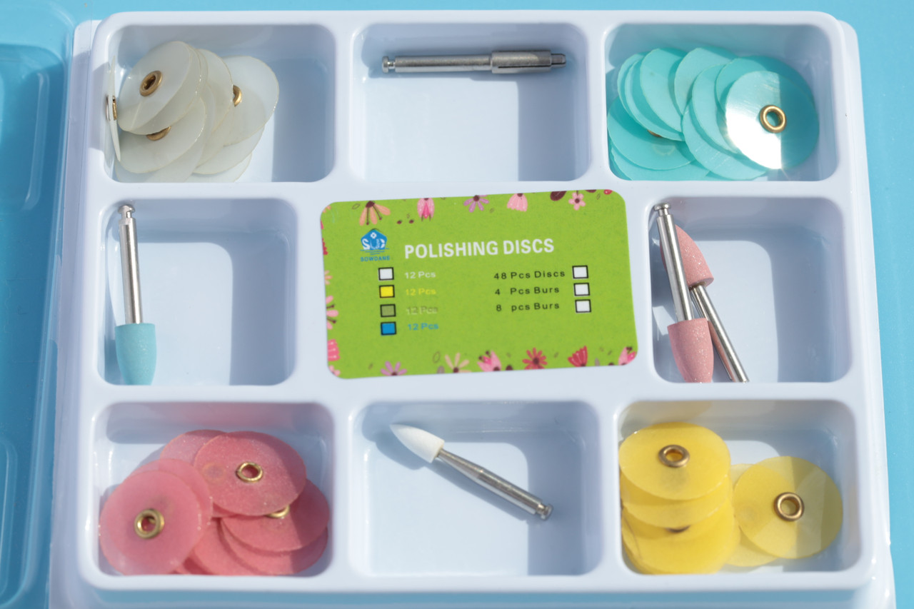 Полірувальні шліфувальні диски 48шт резинки 4шт дискотримач 1шт