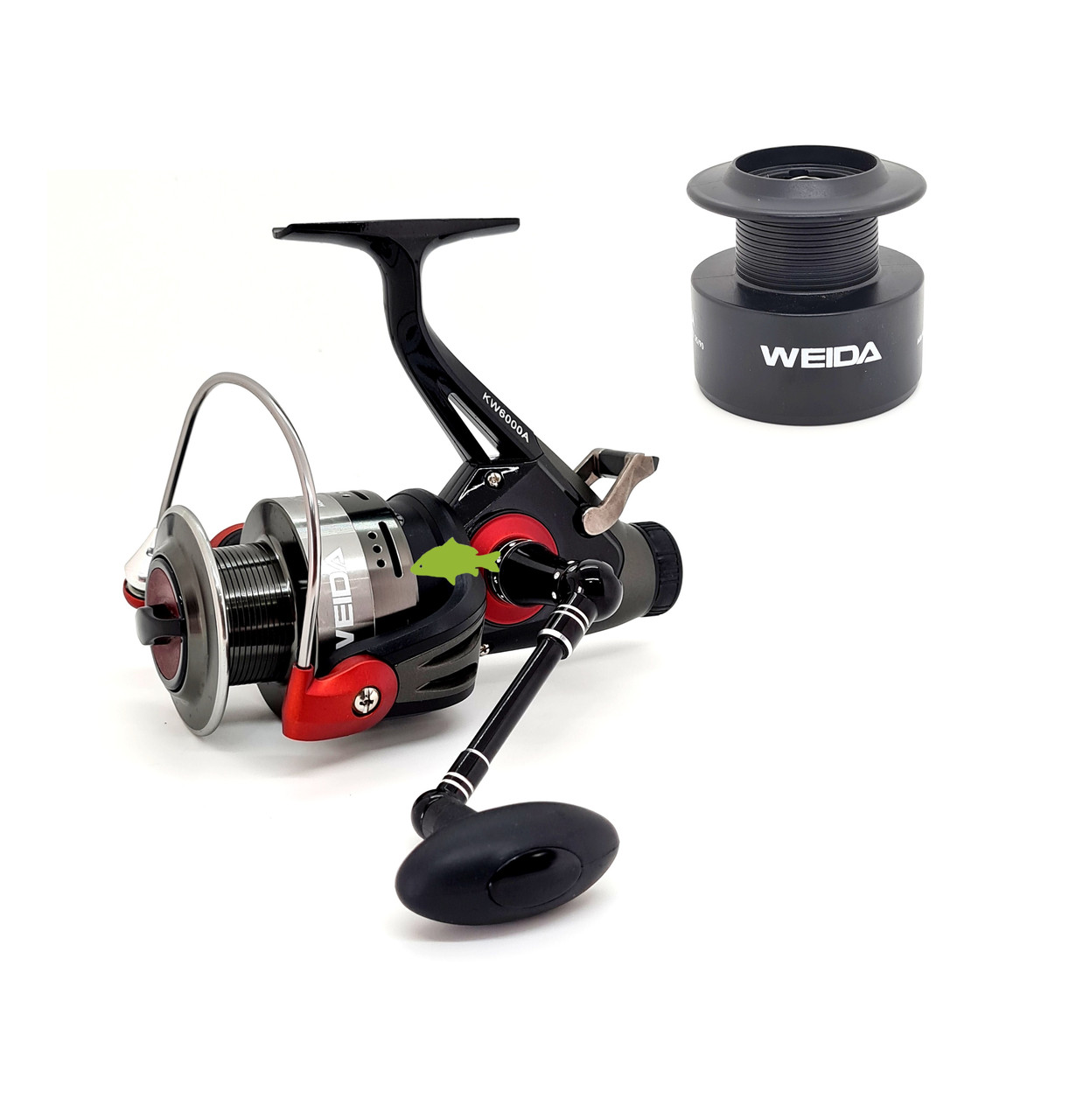 Катушка Weida KW 3000 (6+1bb; 5.2:1) з бейтранером для коропової ловлі